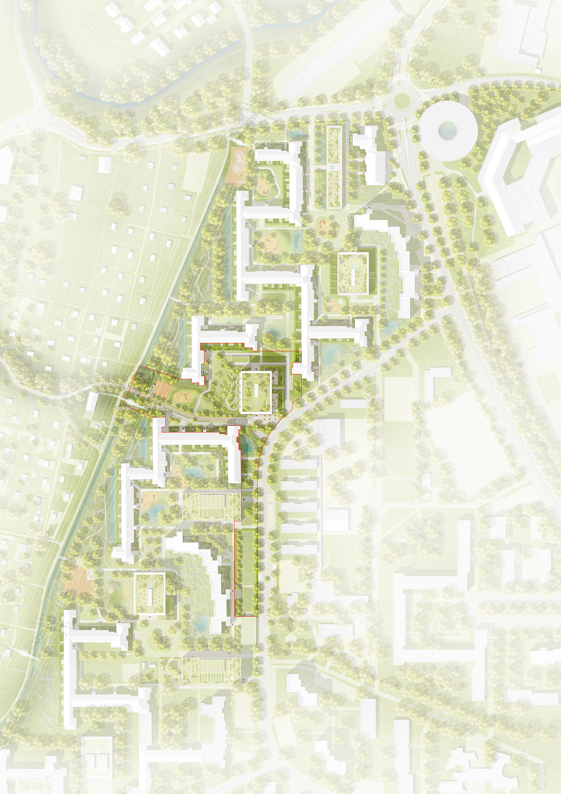 Lageplan Bergedorf-West / Landschaftsarchitektur+ 2025
